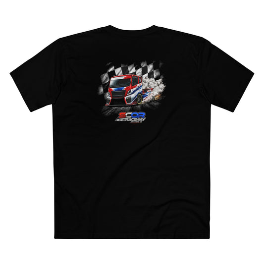 SCOR Checkered Flag Design - Euro Truck Graphic Tee