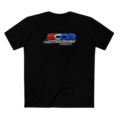 Raceway Logo Tee — SCOR Raceway Anaheim CA T-Shirt (Custom Name Back)