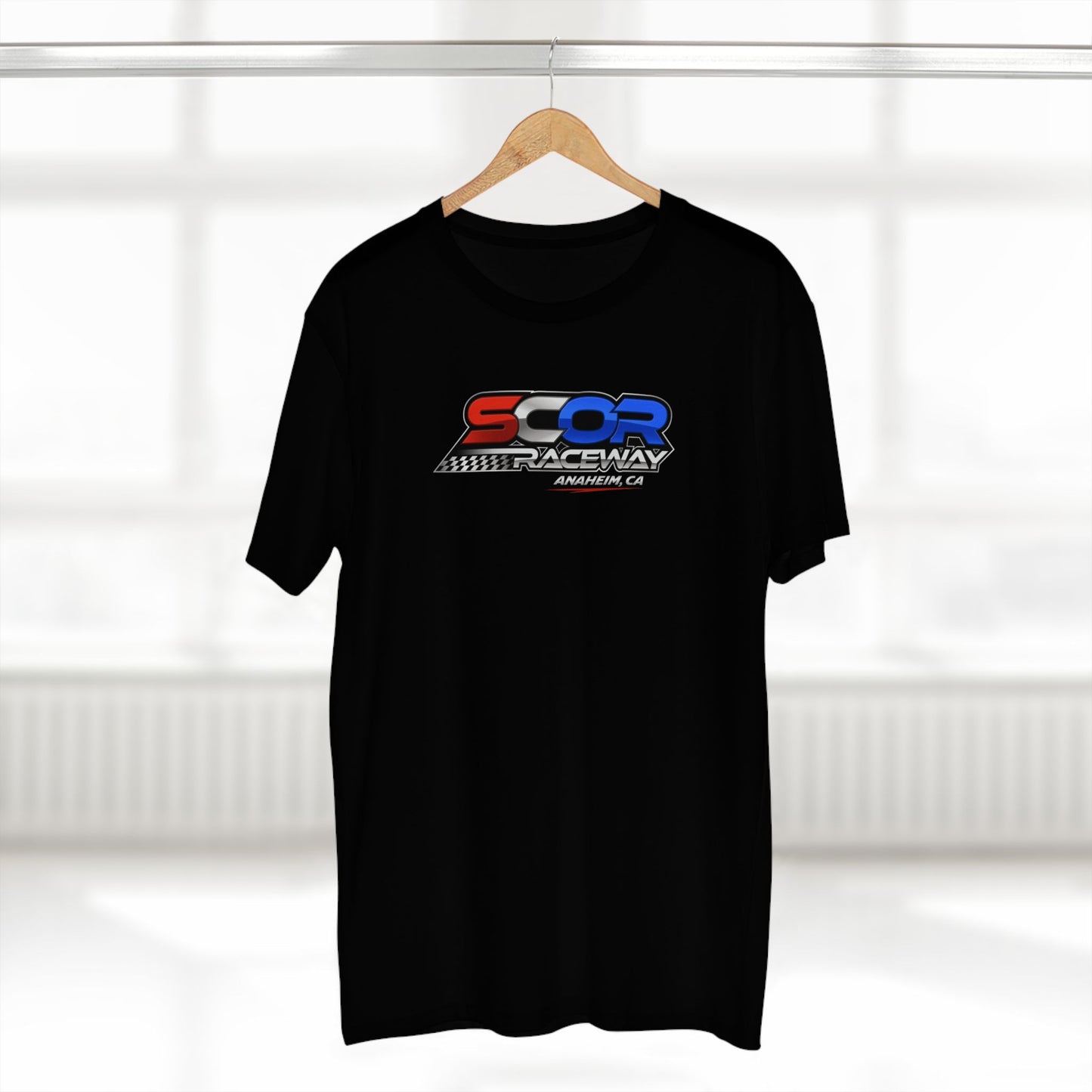 Raceway Logo Tee — SCOR Raceway Anaheim CA T-Shirt (Custom Name Back)