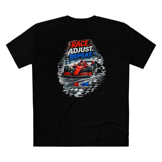 Race Adjust Repeat Racing T‑Shirt - Formula 1 Car Graphic Tee